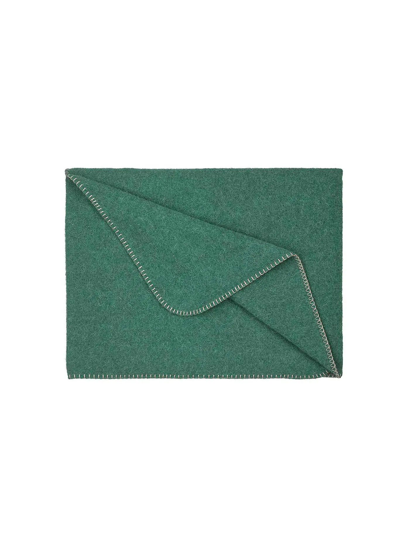 STEINER 1888 | Wolldecke ALINA 145x190cm Platin | petrol